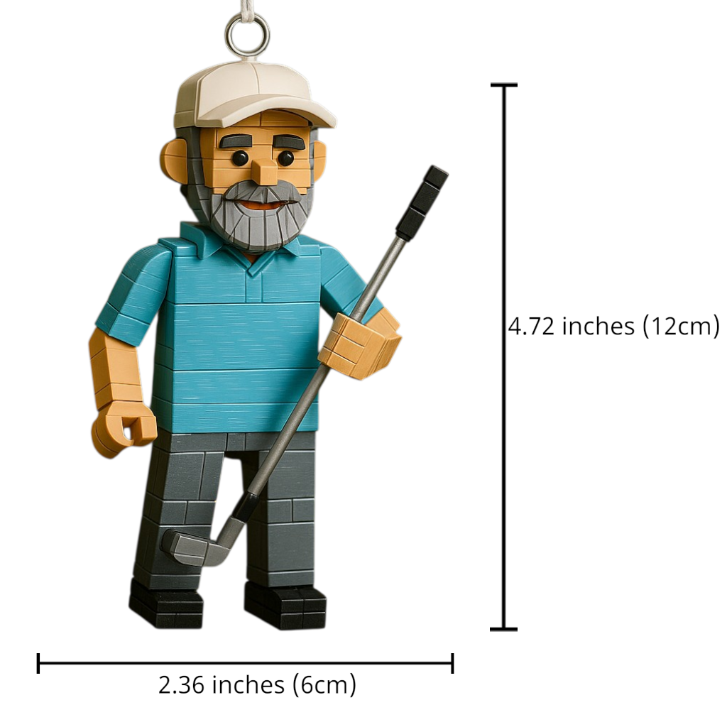 Love Golfing - Personalized Golf Custom Made Block Figure Ornament