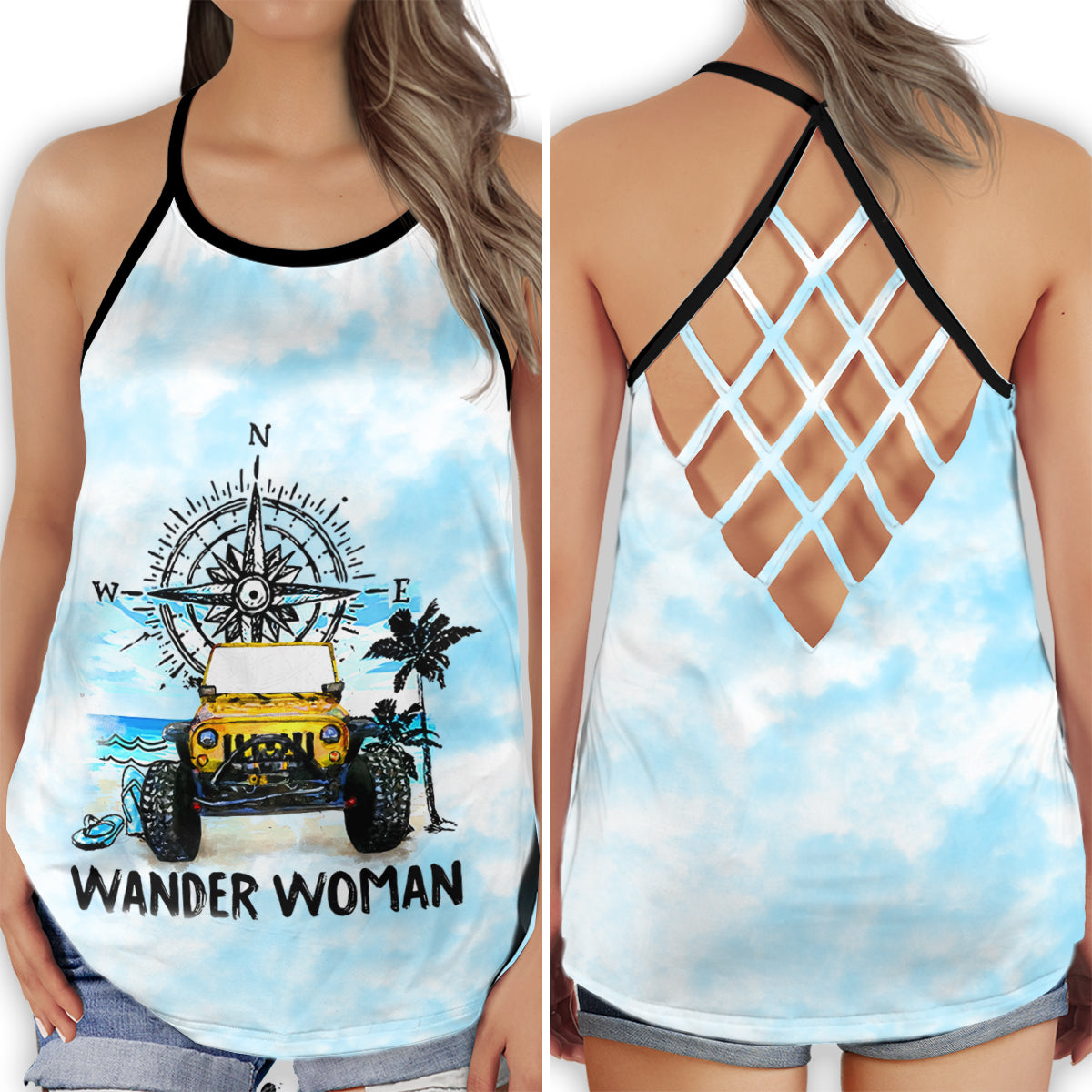 Wander Woman Car Cross Tank Top 0523