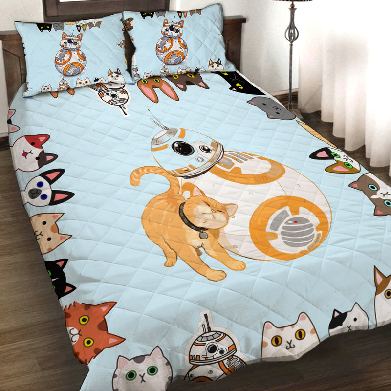 Love Cats And Droid The Force Quilt Set 0823