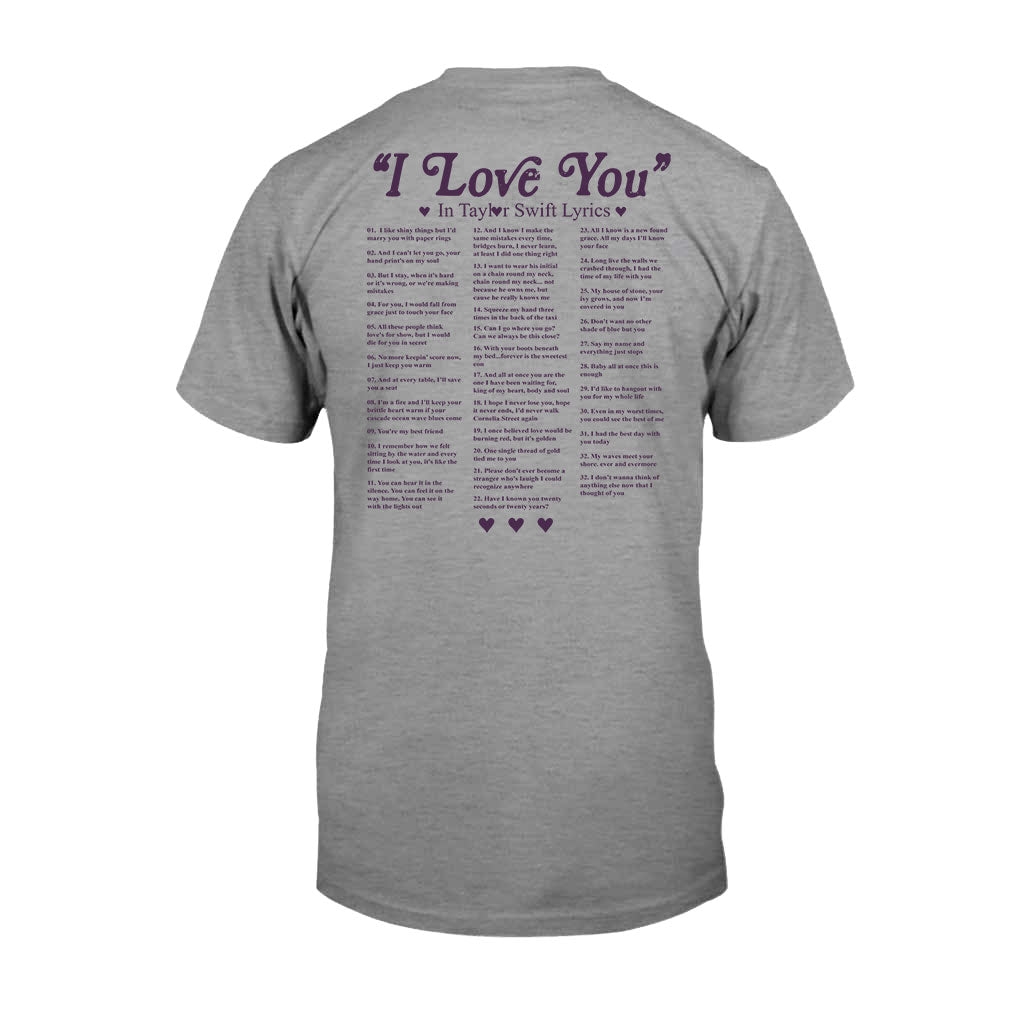 I Love You In Lyrics - Personalized Tay-tay Lover T-shirt and Hoodie