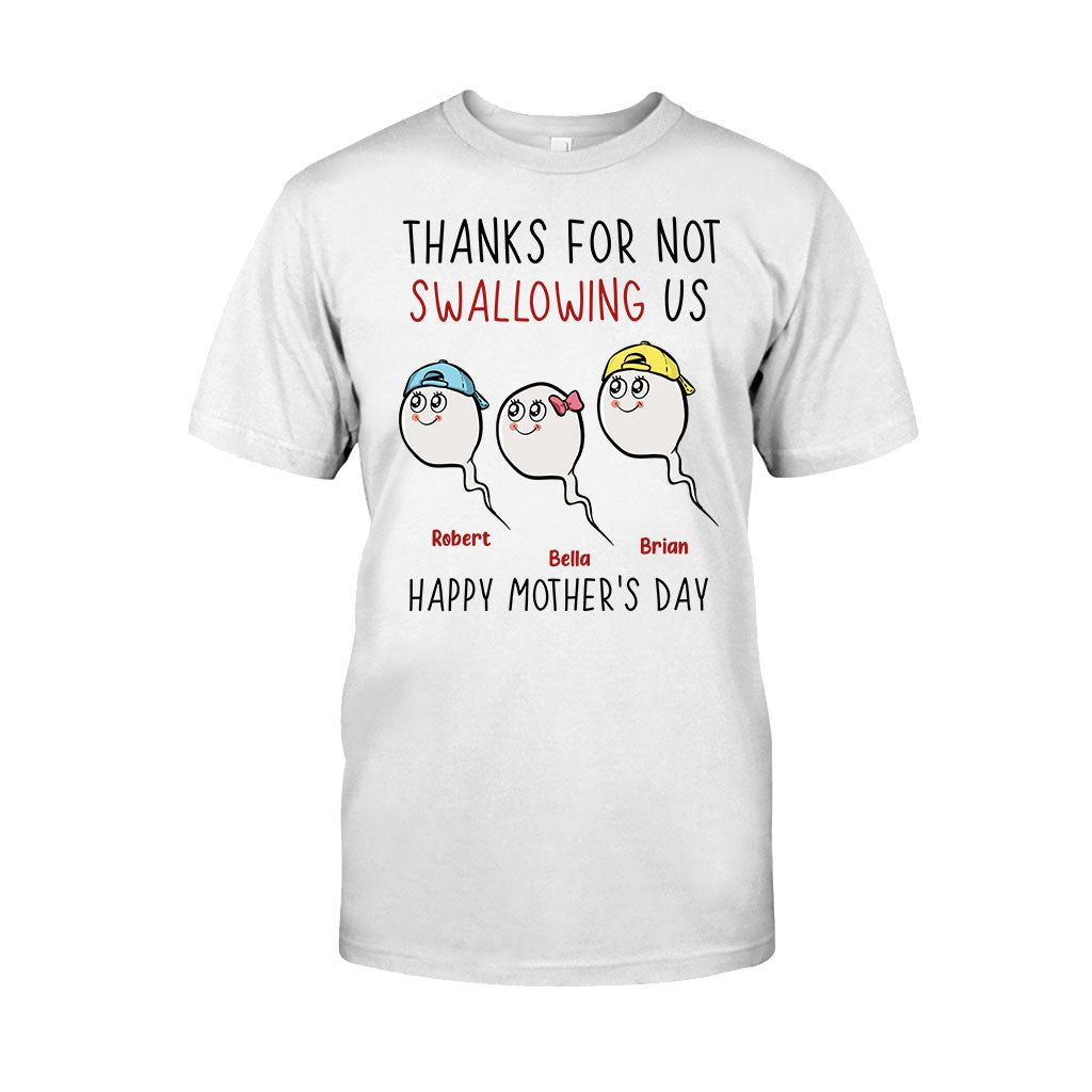 Thanks For Not Swallowing Us - Personalized Mother's Day Mother T-shirt and Hoodie