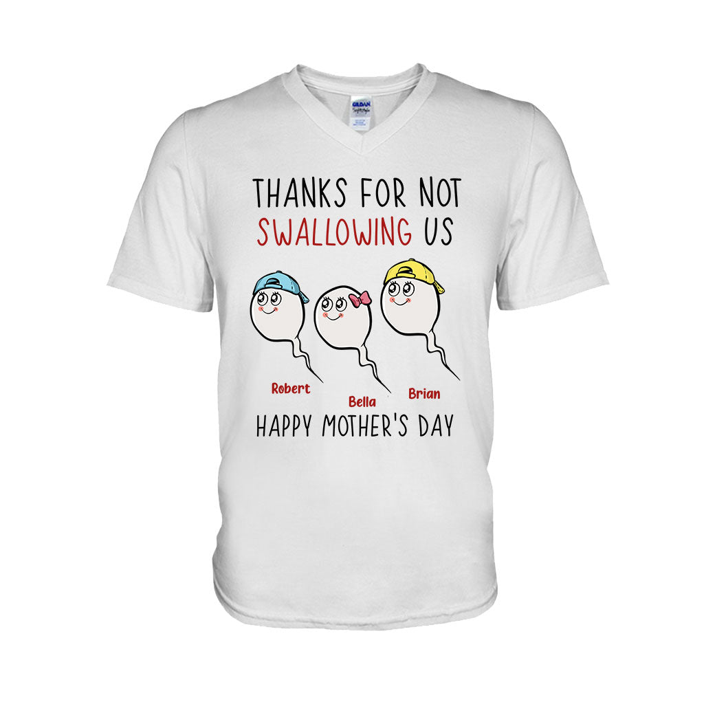 Thanks For Not Swallowing Us - Personalized Mother's Day Mother T-shirt and Hoodie