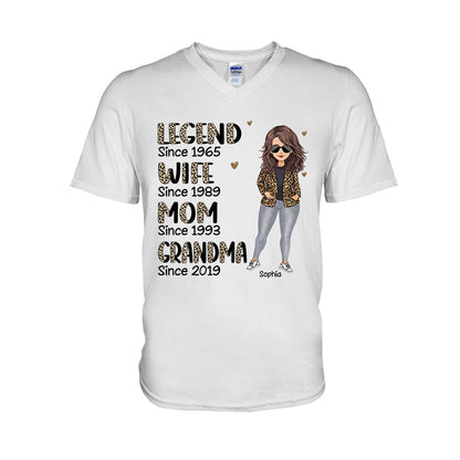 Legend Wife Mom - Personalized Mother's day Mother T-shirt and Hoodie