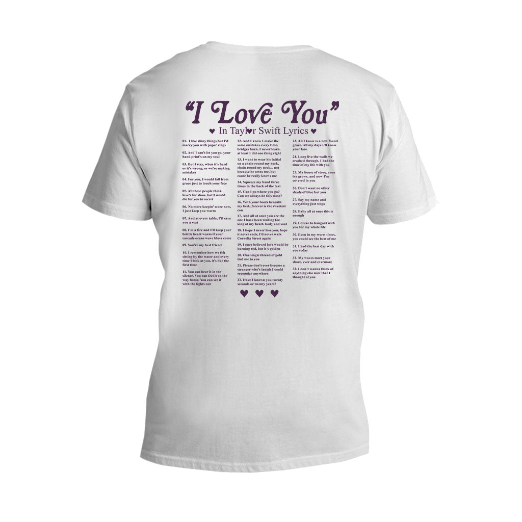 I Love You In Lyrics - Personalized Tay-tay Lover T-shirt and Hoodie