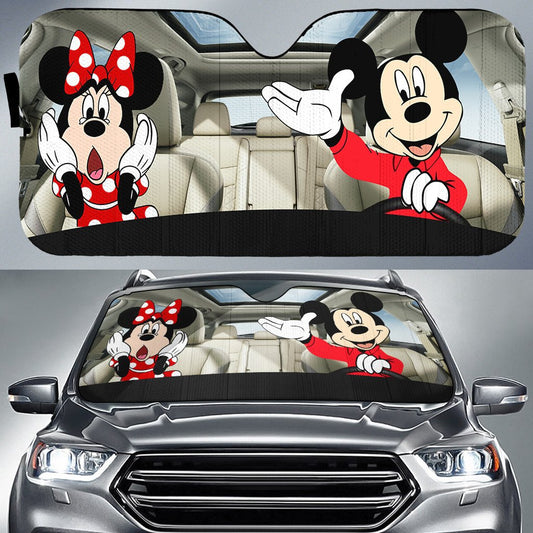 Mouse Couple Mouse Car Sunshade