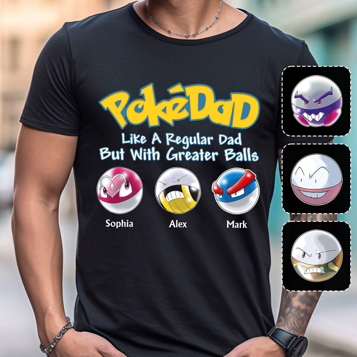 Pokedad - Personalized Monster Trainer T-shirt And Hoodie