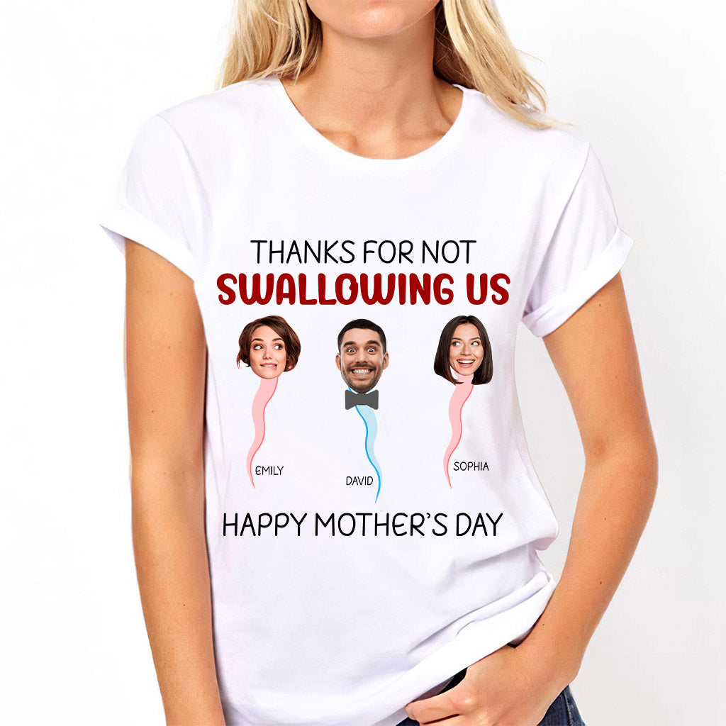 Thanks For Not Swallowing Us - Personalized Mother T-shirt And Hoodie