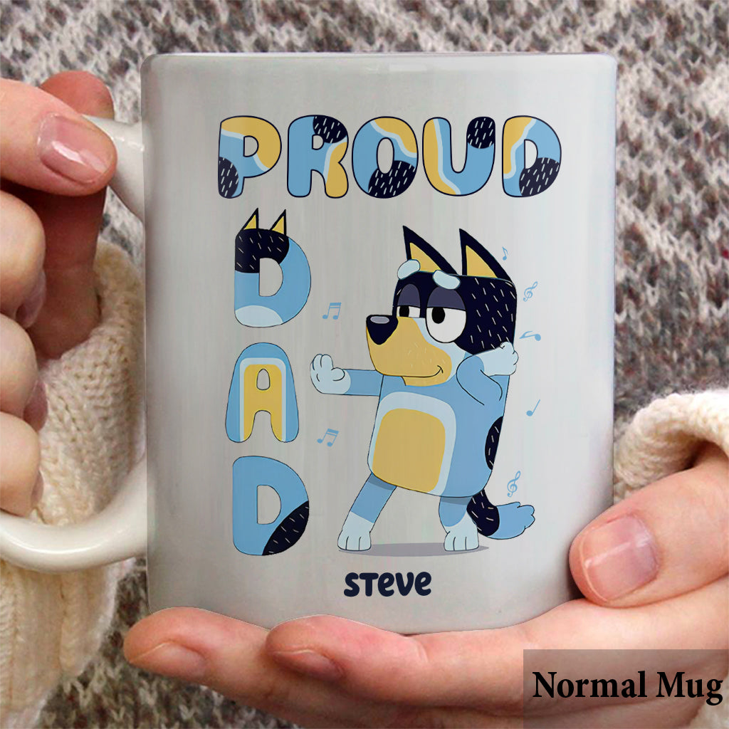 Blue Dad Of A Few Kids - Personalized Father Mug