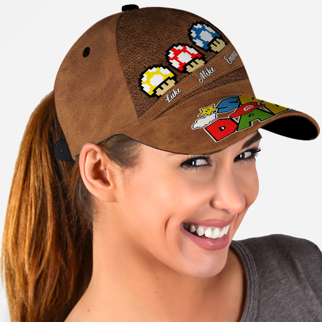 Super Daddio Baby Mushroom - Personalized Super Plumber Classic Cap