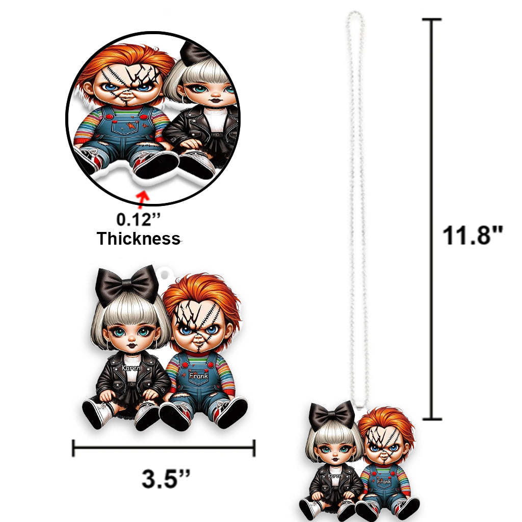 Horror Couple - Personalized Transparent Car Ornament