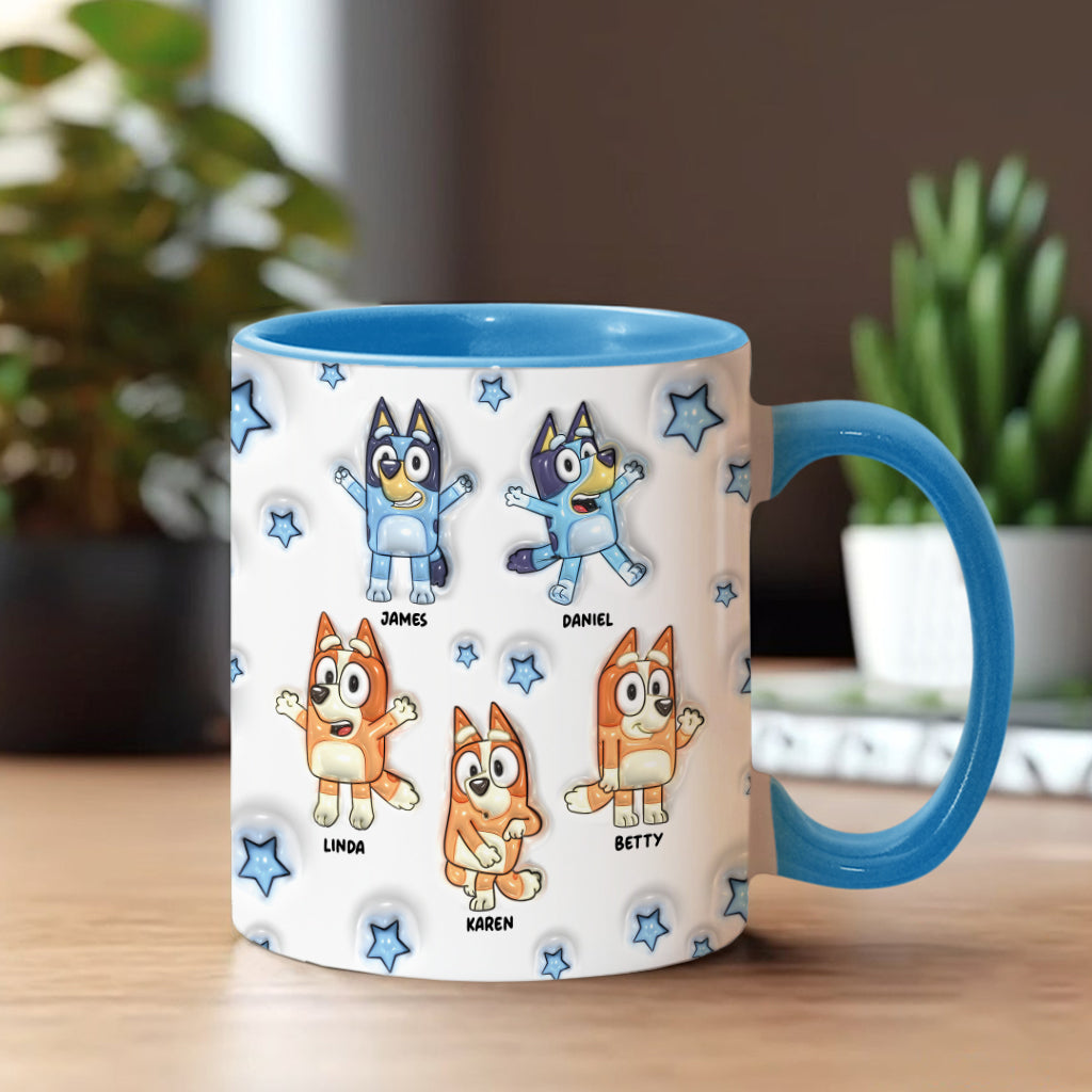 It's Not A Dad Bod It's A Father Figure Cute Blue Dog - Personalized Father Accent Mug