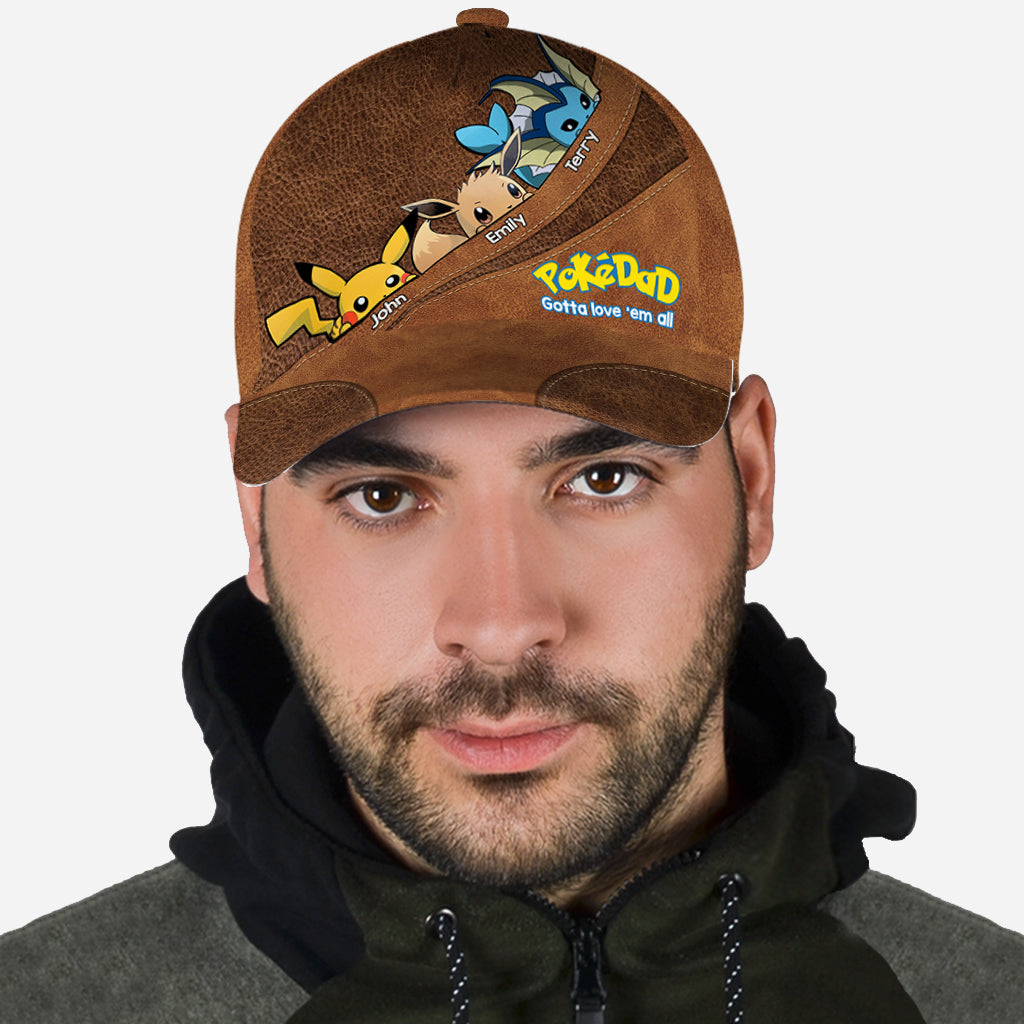 Pokedad Pokemom Gotta Love 'em All - Personalized Monster Trainer Classic Cap