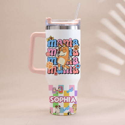 Blue Mama - Personalized Mouse Tumbler With Handle