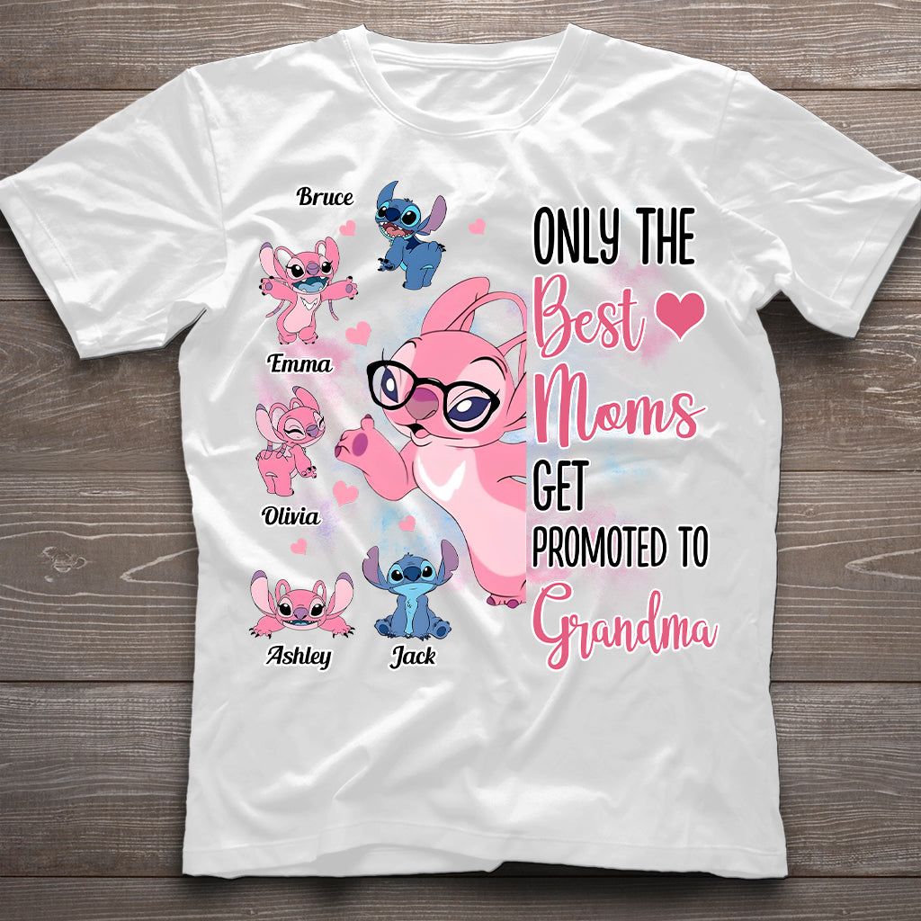Only The Best Moms Get Promoted To Grandma - Personalized Grandma T-shirt And Hoodie