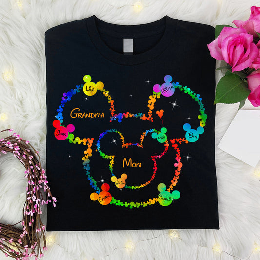 Mom Grandma Love - Personalized Mouse T-shirt And Hoodie