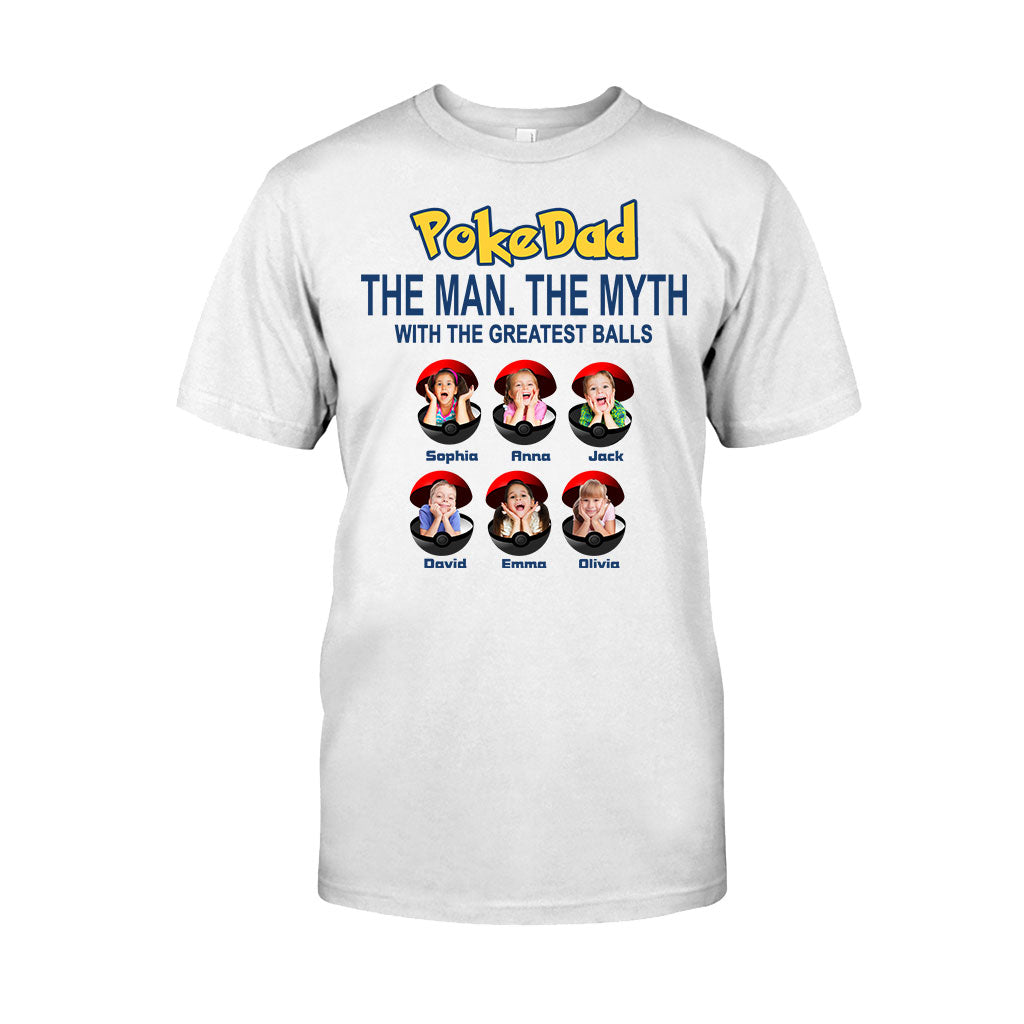 Pokedad The Man The Myth Any Title - Personalized Monster Trainer T-shirt And Hoodie
