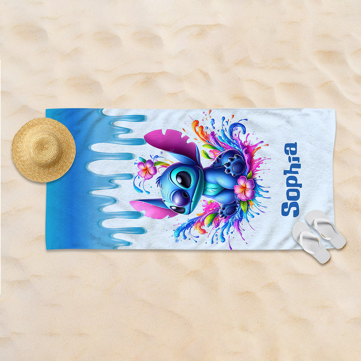 Blue Ohana - Personalized Ohana Beach Towel