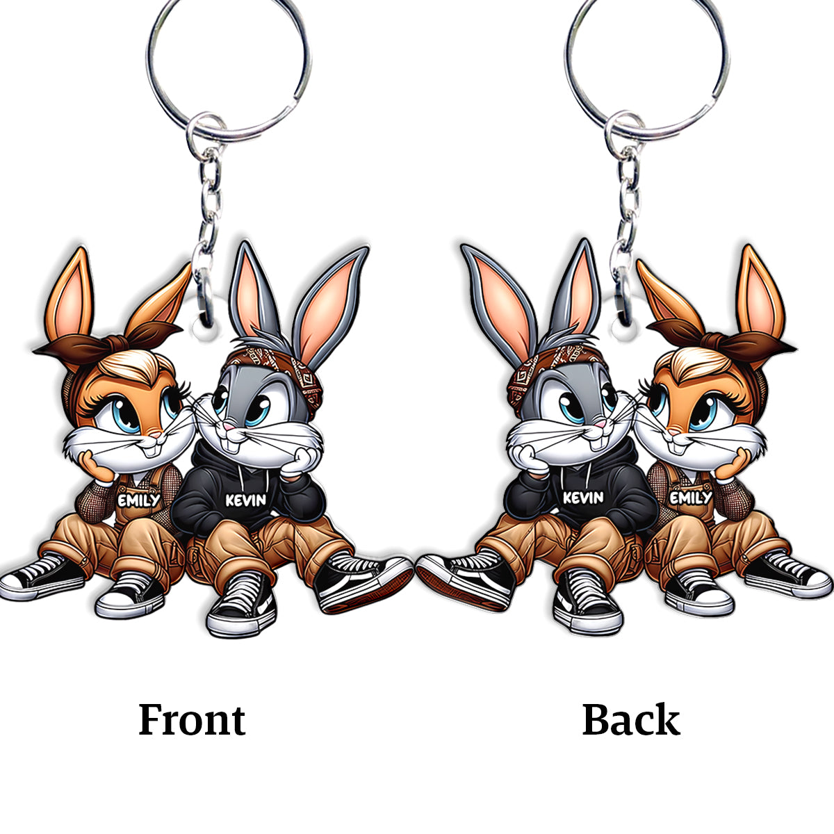 Chicano Bunny - Personalized Keychain