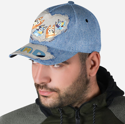 Cool Dad Cool Mom Blue Dog - Personalized Father Classic Cap