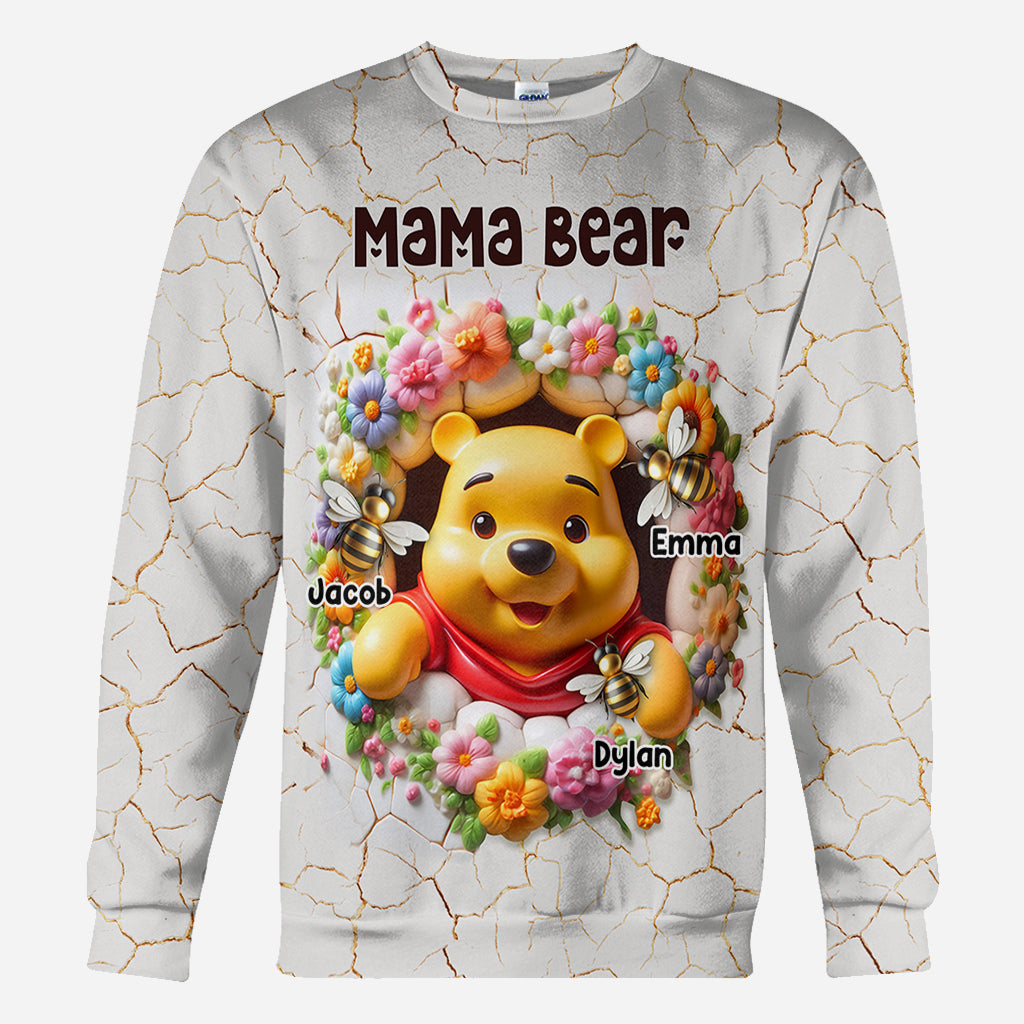 Mama Bear With Bees - Personalized Mother All Over Shirt