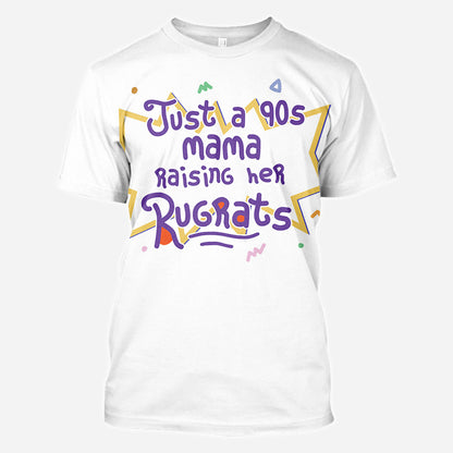 Just A Mama Raising Her Kids - Personalized 90's Cartoon All Over Shirt