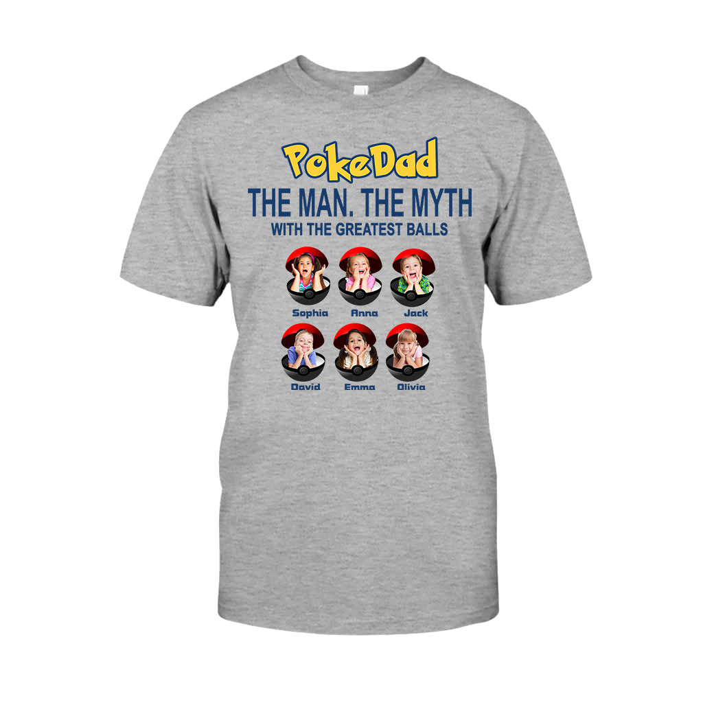 Pokedad The Man The Myth Any Title - Personalized Monster Trainer T-shirt And Hoodie