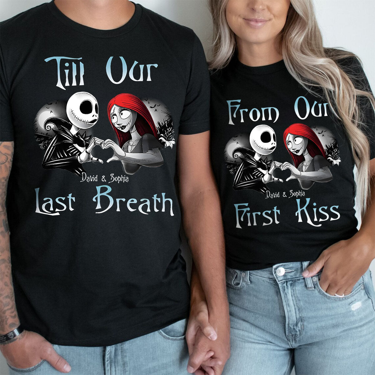 From Our First Kiss Till Our Last Breath - Personalized Nightmare T-shirt And Hoodie