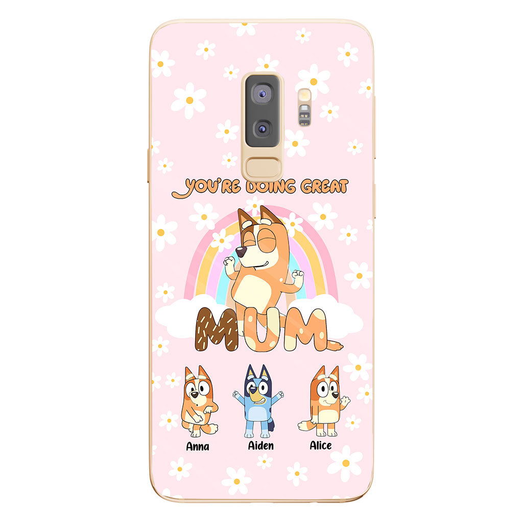 You're Doing Great Mum - Personalized Mother Clear Phone Case