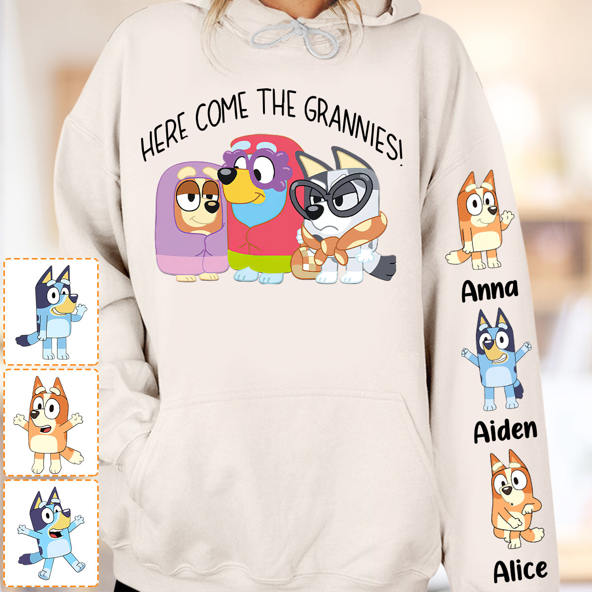 Here Comes The Grannies - Personalized Grandma All Over Shirt