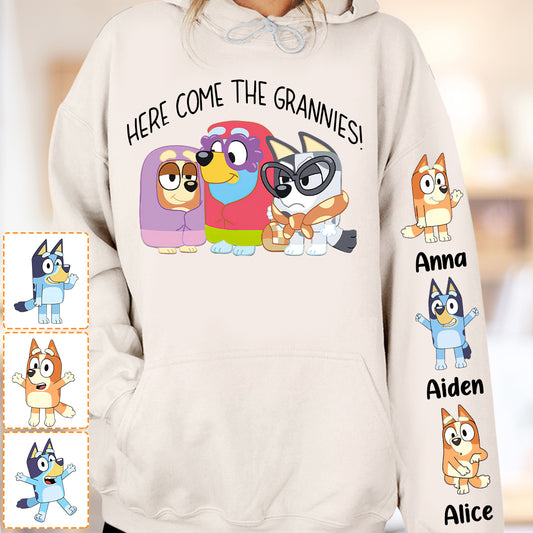 Here Comes The Grannies - Personalized Grandma All Over Shirt