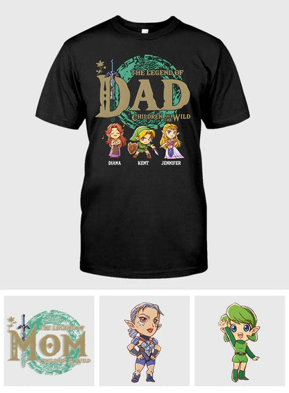 The Legend Of Mom Dad - Personalized The Hero's Legend T-shirt And Hoodie