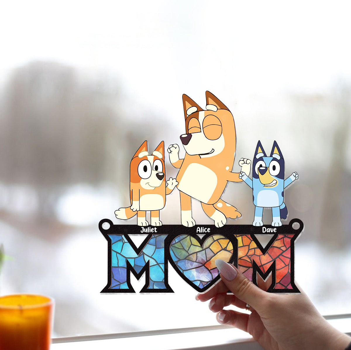 Cool Mum - Personalized Mother Window Hanging Suncatcher Ornament