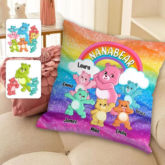 Grandmabear/Nanabear/Mamabear - Personalized Grandma Throw Pillow