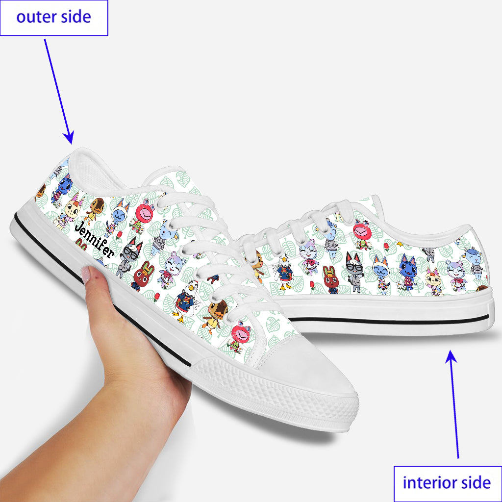 Island Critters Villagers Pick Me Up - Personalized Animal Farm Low Top Shoes