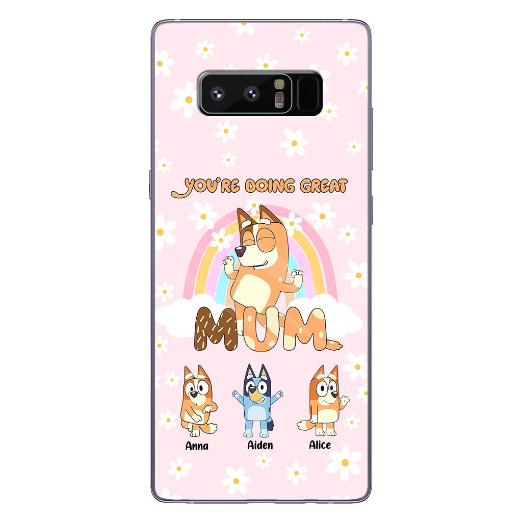 You're Doing Great Mum - Personalized Mother Clear Phone Case