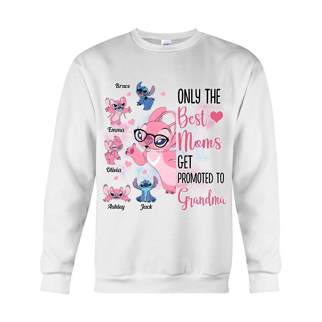 Only The Best Moms Get Promoted To Grandma - Personalized Grandma T-shirt And Hoodie