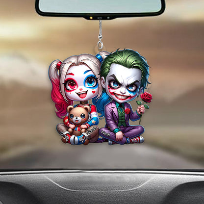 Horror Couple - Personalized Transparent Car Ornament