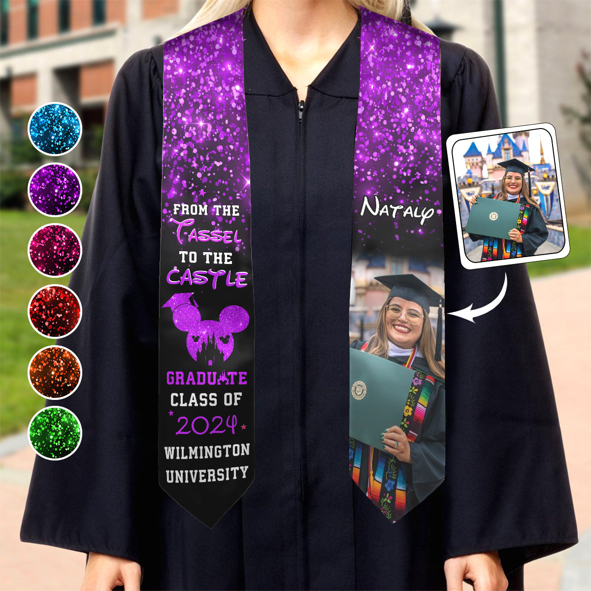 From The Tassel To The Castle - Personalized Graduation Graduation Stole