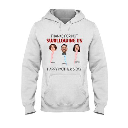 Thanks For Not Swallowing Us - Personalized Mother T-shirt And Hoodie