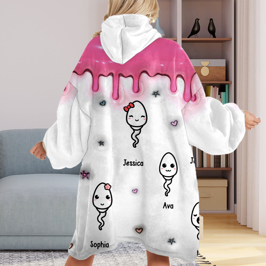 Thanks You Mom - Personalized Mother Blanket Hoodie