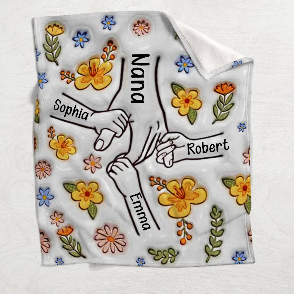 You Hold Our Hand - Personalized Mother Blanket