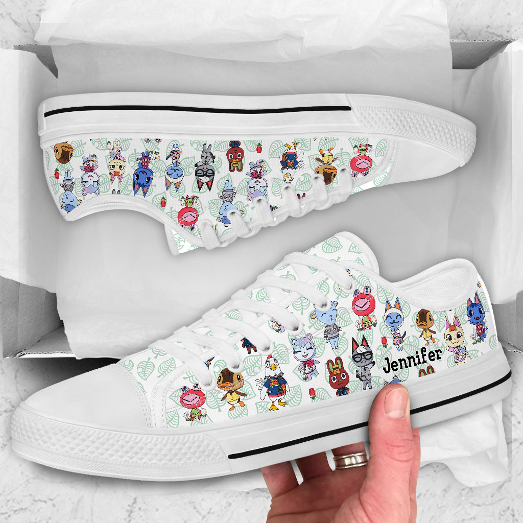 Island Critters Villagers Pick Me Up - Personalized Animal Farm Low Top Shoes
