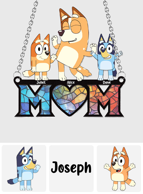 Cool Mum - Personalized Mother Window Hanging Suncatcher Ornament