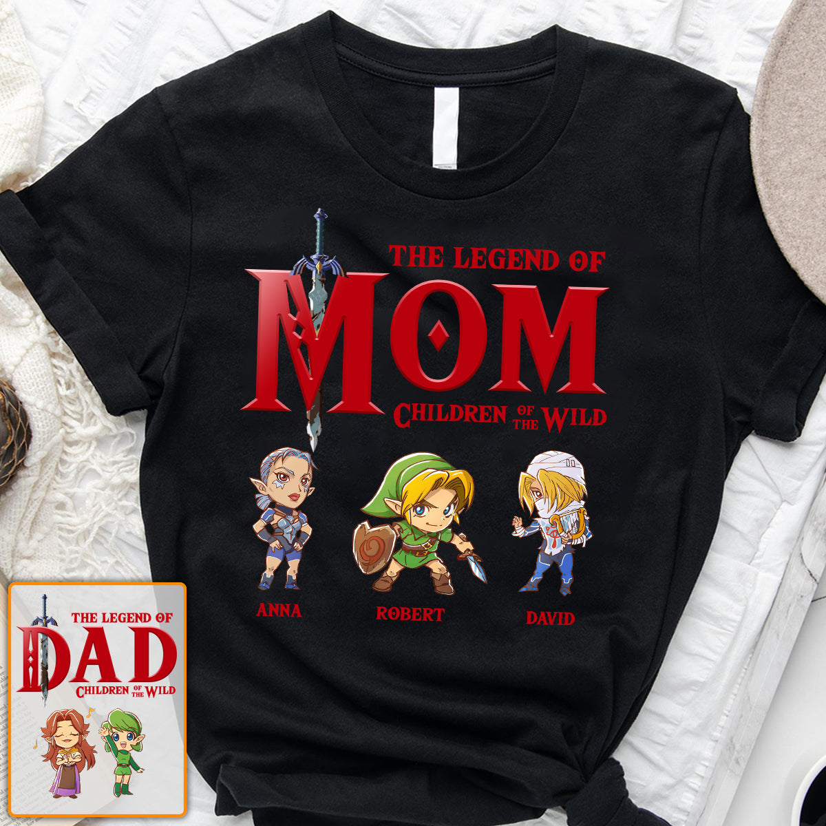 The Legend Of Mom Dad - Personalized The Adventurer T-shirt And Hoodie