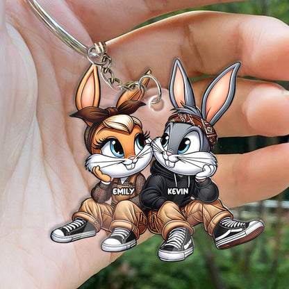 Chicano Bunny - Personalized Keychain