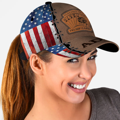 Trump 2024 Playing My T Card - Personalized Classic Cap