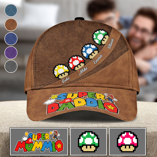 Super Daddio Baby Mushroom - Personalized Super Plumber Classic Cap