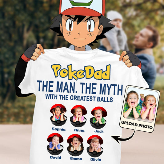 Pokedad The Man The Myth Any Title - Personalized Monster Trainer T-shirt And Hoodie