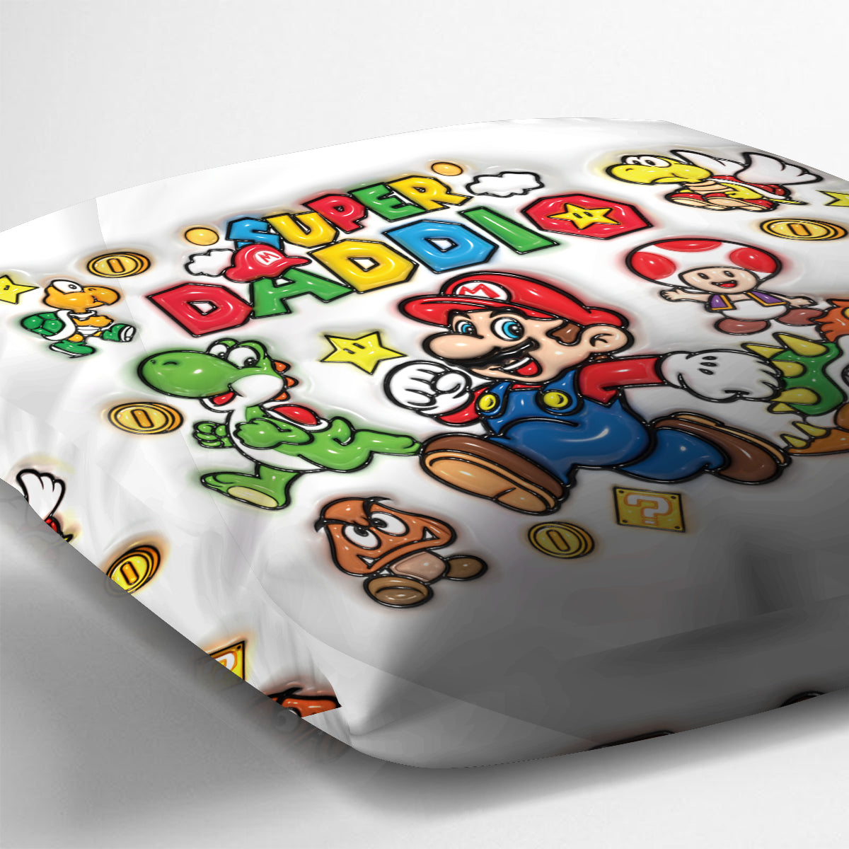 Super Daddio - Personalized Super Plumber Throw Pillow