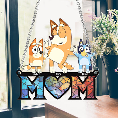 Cool Mum - Personalized Mother Window Hanging Suncatcher Ornament